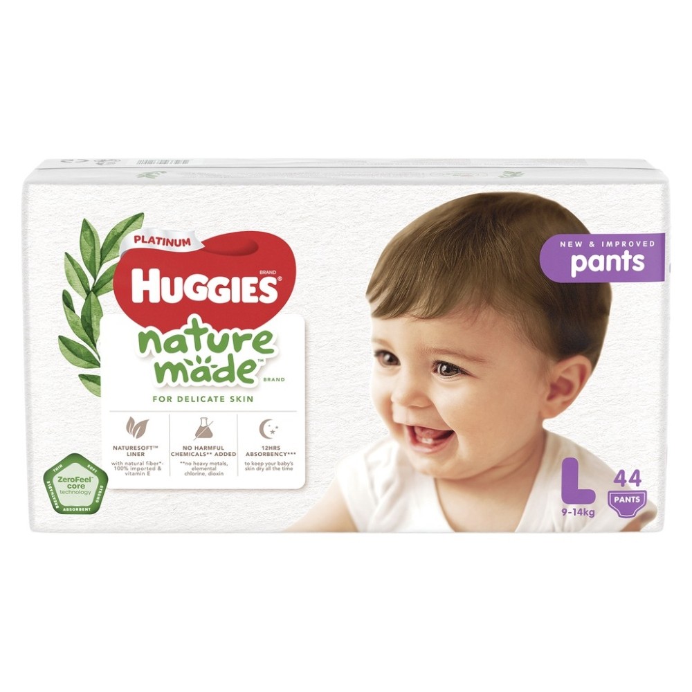 Buy Huggies Platinum Naturemade Pants L 44pcs DiaperKing