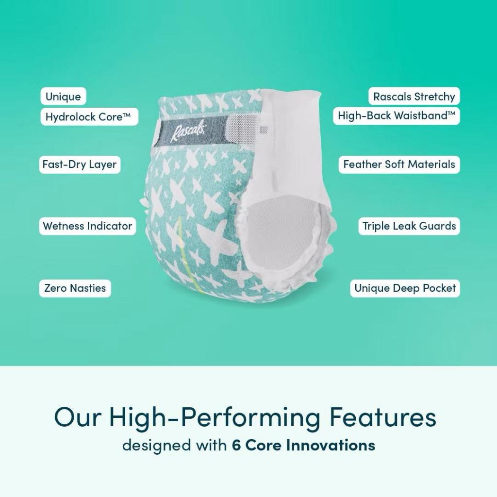 Rascals Premium Diapers - Tape & Pants