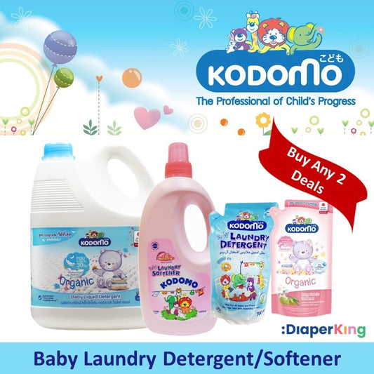 Kodomo Baby Fabric Wash Laundry Detergent & Softener