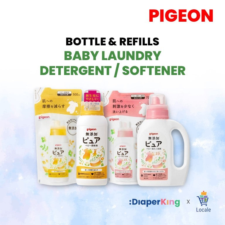 Pigeon Japan Baby Laundry Detergent & Softener - Bottle & Refill