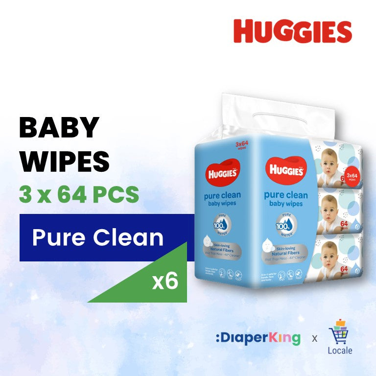 (Carton Deal) Huggies® Natural Baby Wipes - Clean Care / Pure Clean / Nourishing Clean