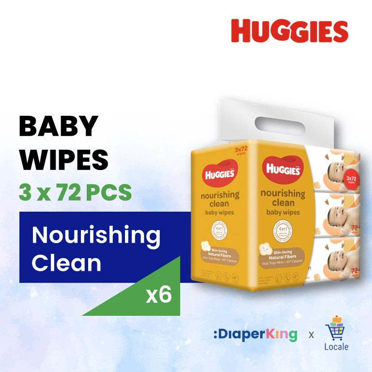 (Carton Deal) Huggies® Natural Baby Wipes - Clean Care / Pure Clean / Nourishing Clean