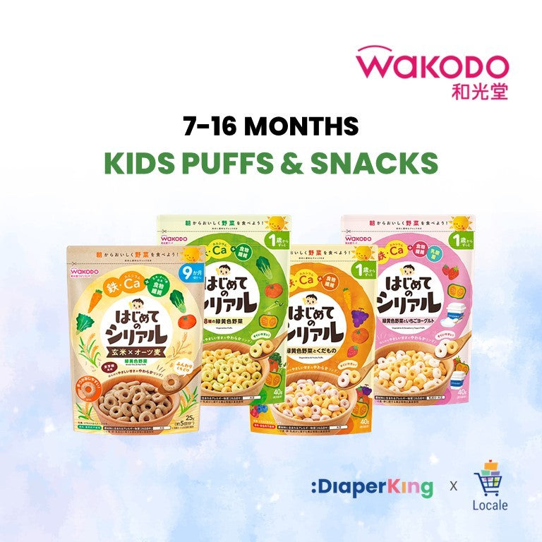 WAKODO Baby Puffs / Snacks with +Ca / Toddler Snack With +DHA