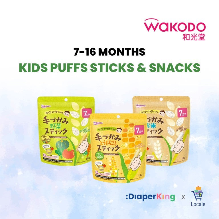 WAKODO Baby Puffs / Snacks with +Ca / Toddler Snack With +DHA