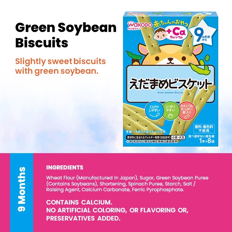 WAKODO Baby Puffs / Snacks with +Ca / Toddler Snack With +DHA