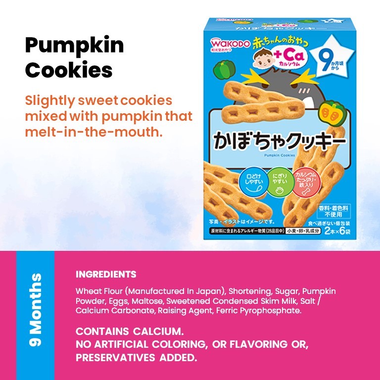 WAKODO Baby Puffs / Snacks with +Ca / Toddler Snack With +DHA