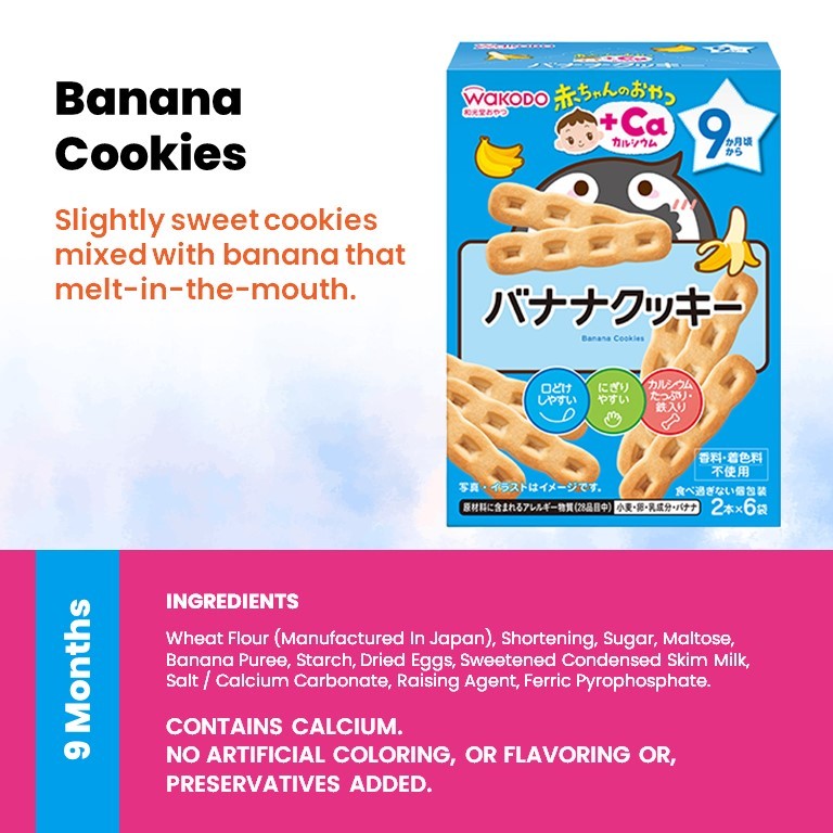 WAKODO Baby Puffs / Snacks with +Ca / Toddler Snack With +DHA