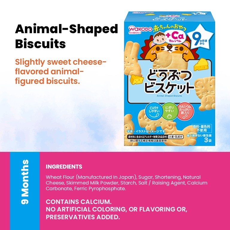 WAKODO Baby Puffs / Snacks with +Ca / Toddler Snack With +DHA