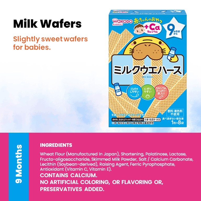 WAKODO Baby Puffs / Snacks with +Ca / Toddler Snack With +DHA