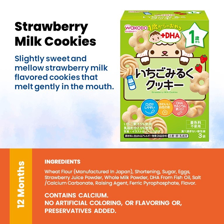 WAKODO Baby Puffs / Snacks with +Ca / Toddler Snack With +DHA