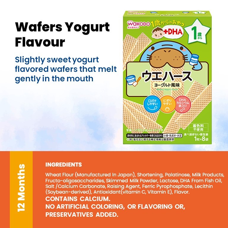 WAKODO Baby Puffs / Snacks with +Ca / Toddler Snack With +DHA
