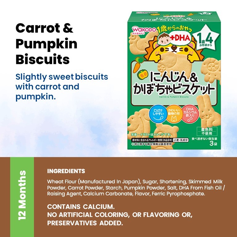 WAKODO Baby Puffs / Snacks with +Ca / Toddler Snack With +DHA