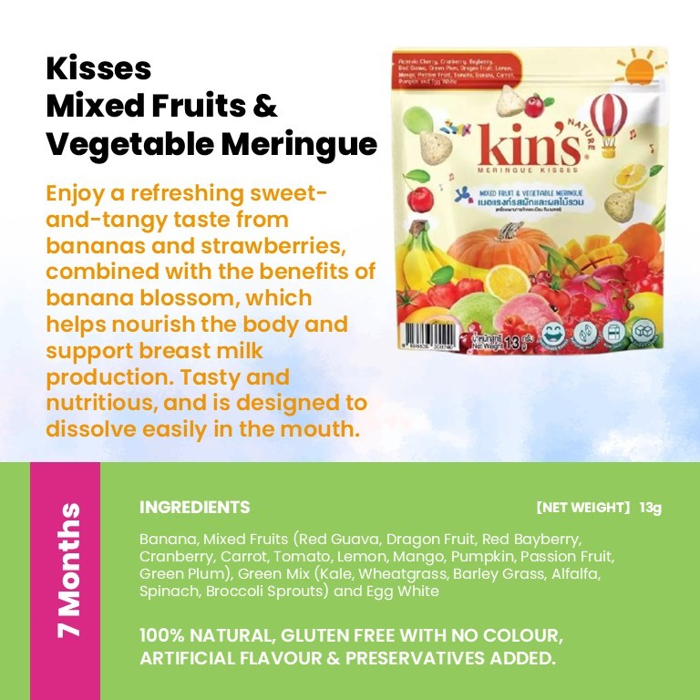 Kin's Nature 100% Natural Kids Friendly Fruits & Veggies Snacks(Halal Certified)