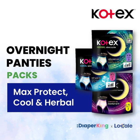 Kotex Overnight Panties - Max Protect, Cool, Herbal