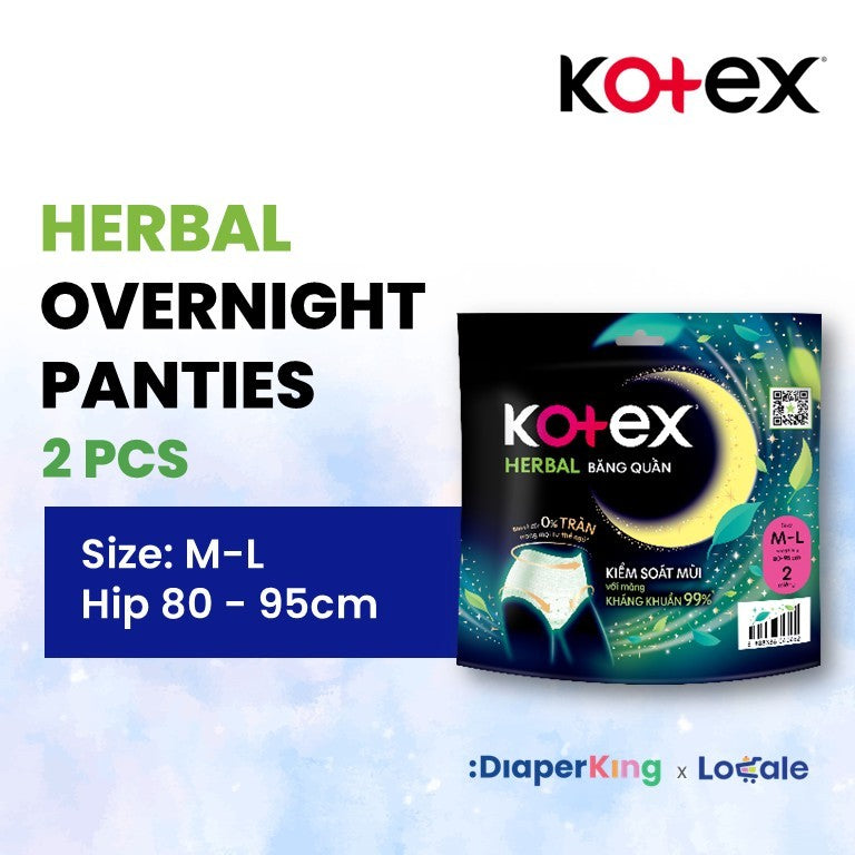 Kotex Overnight Panties - Max Protect, Cool, Herbal