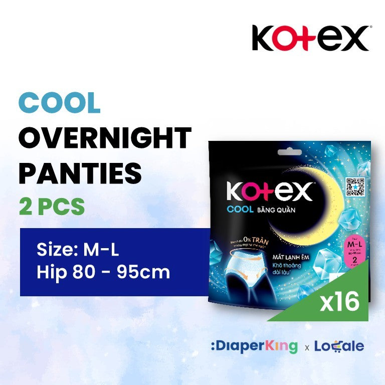 (Carton Deal) Kotex Overnight Panties - Max Protect / Cool / Herbal