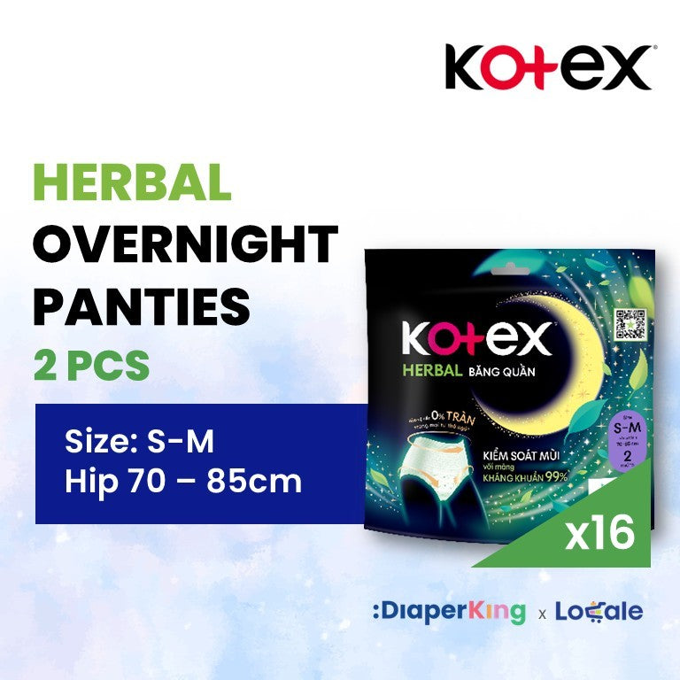 (Carton Deal) Kotex Overnight Panties - Max Protect / Cool / Herbal