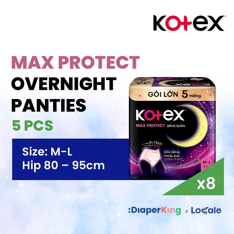 (Carton Deal) Kotex Overnight Panties - Max Protect / Cool / Herbal