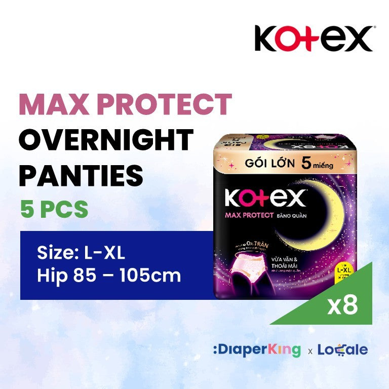 (Carton Deal) Kotex Overnight Panties - Max Protect / Cool / Herbal