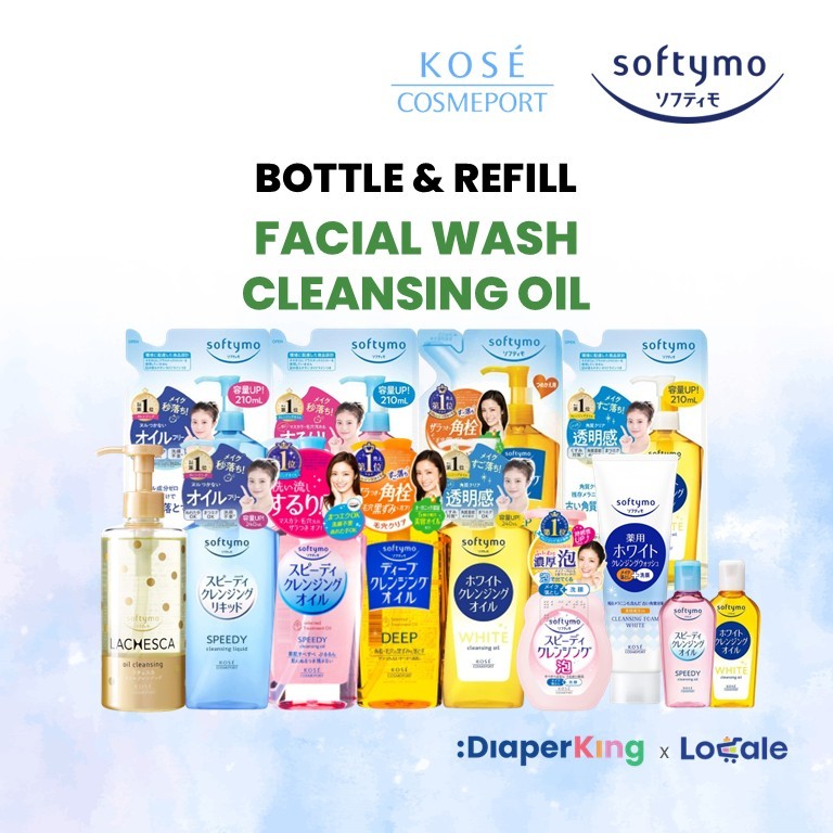 Kose Softymo Cleansing Oil, Face Wash, Makeup Remover Sheet