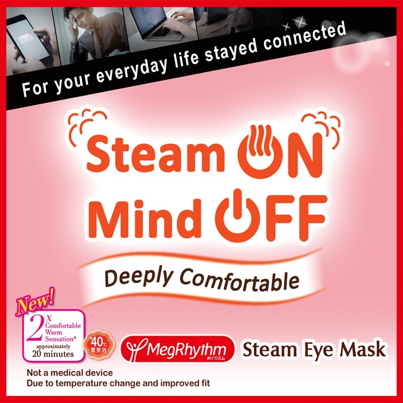 KAO Japan MegRhythm Steam Eye Mask, Goodnight Neck Pad, Thermal Leg & Tummy Patch