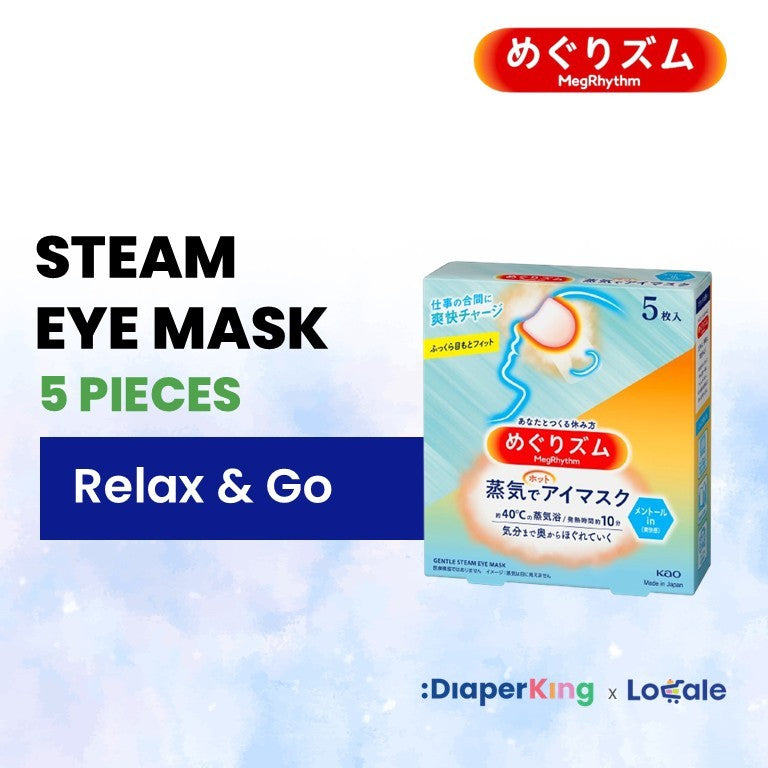 KAO Japan MegRhythm Steam Eye Mask, Goodnight Neck Pad, Thermal Leg & Tummy Patch