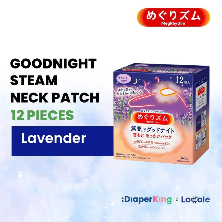 KAO Japan MegRhythm Steam Eye Mask, Goodnight Neck Pad, Thermal Leg & Tummy Patch