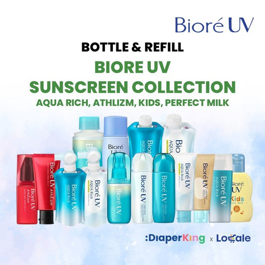 Biore UV Aqua Rich Japan Sunscreen - Watery Essence, Light Up, Athlizm, Perfect Milk, Kids Pure Milk