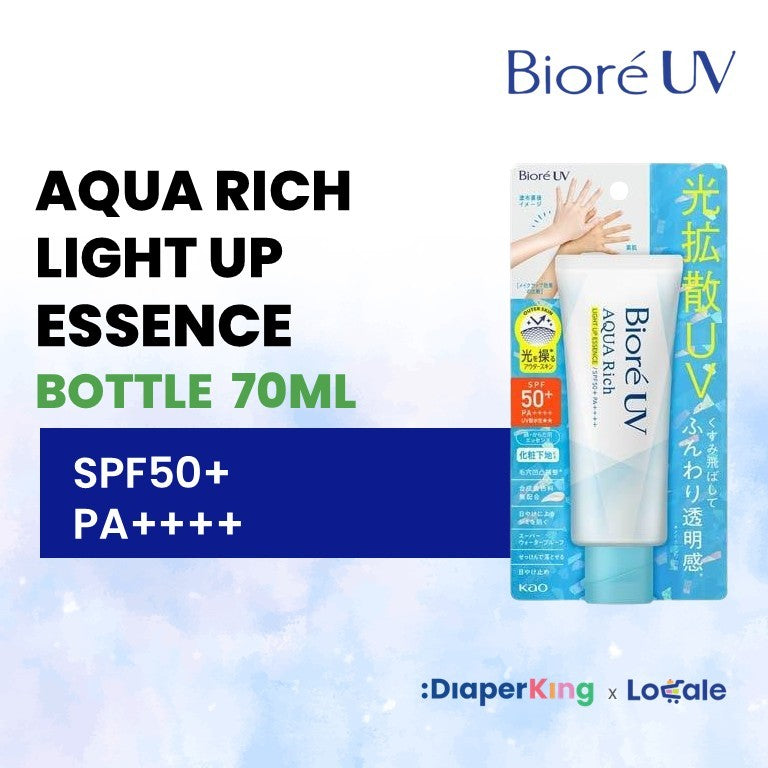 Biore UV Aqua Rich Japan Sunscreen - Watery Essence, Light Up, Athlizm, Perfect Milk, Kids Pure Milk