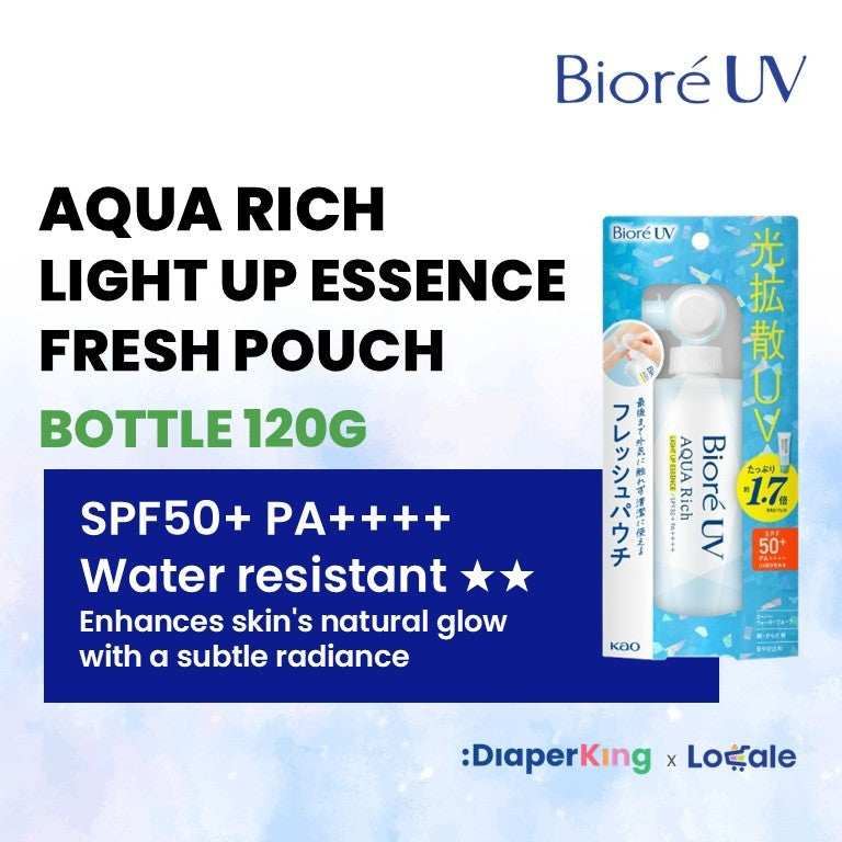 Biore UV Aqua Rich Japan Sunscreen - Watery Essence, Light Up, Athlizm, Perfect Milk, Kids Pure Milk